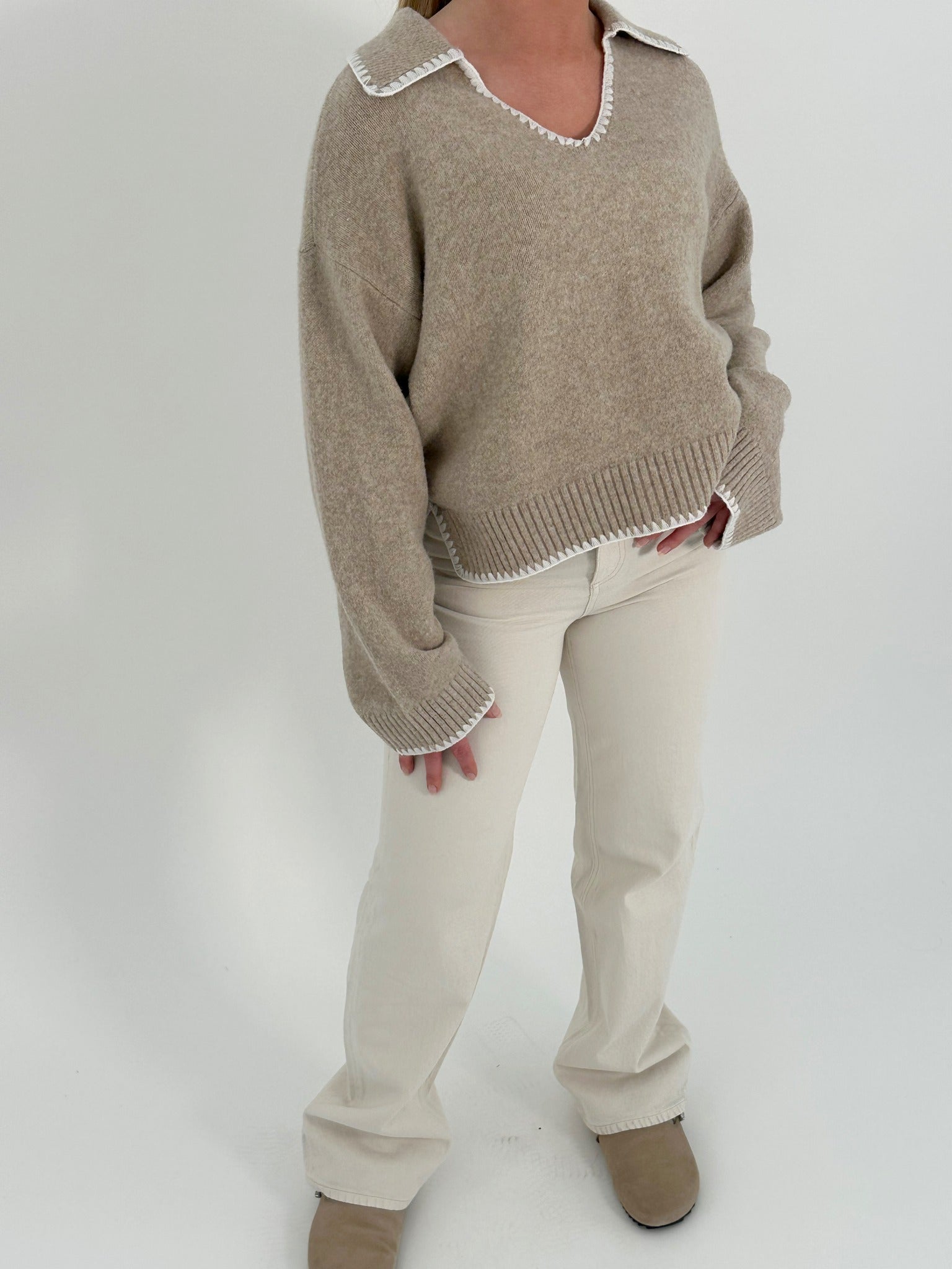 VMTESSA Wide Jeans - Ecru